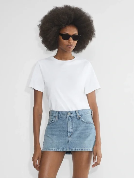 Aritzia Denim Forum The ‘90s Vintage Micro Denim Skirt - Picture 1 of 8